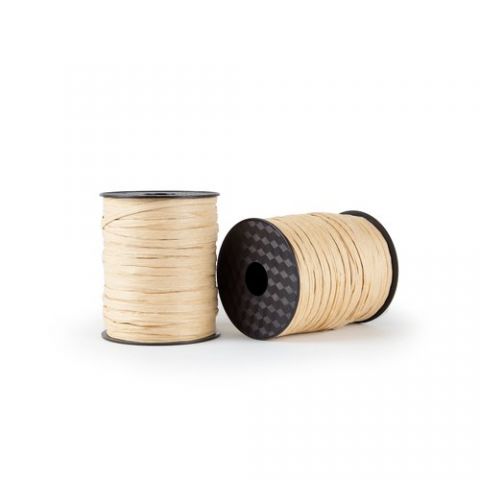 RAFIA CINTA de 3,5 mm ROLLO de 100 m NATURAL
