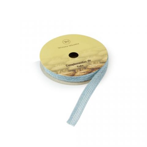 CINTA DE REGALO DE YUTE de 10 mm ROLLO de 3 m AZUL
