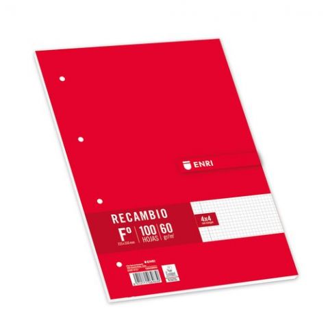 RECAMBIO ENRI Fº 100h 60gr 4 TALADROS PAUTA 3