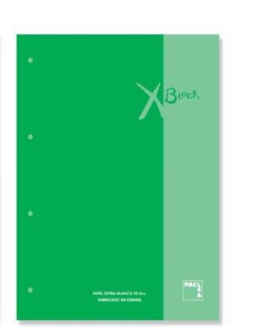 RECAMBIO PACSA XBLOCK ENCOLADO A4 80h 90g 4 TALADR