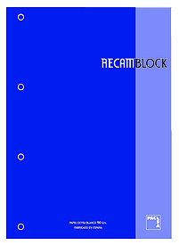 RECAMBIO PACSA XBLOCK ENCOLADO A4 80h 90g 4 TALADR