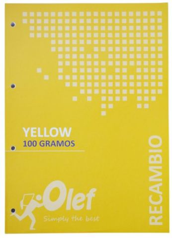 RECAMBIO OLEF A4 80h 100gr 4 TALADROS CUADRIC.5x5