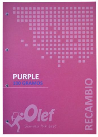 RECAMBIO OLEF A4 80h 100gr 4 TALADROS CUADRIC.5x5