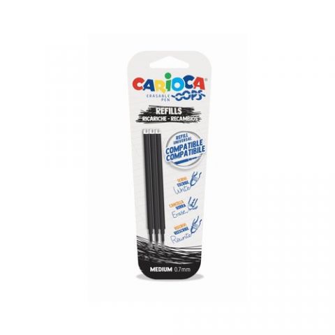 RECAMBIO CARIOCA OOPS BORRABLE NEGRO BLISTER de 3
