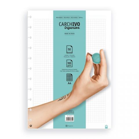 RECAMBIO CARCHIVO INGENIOX A4 50h 100gr EXTRAIBLES