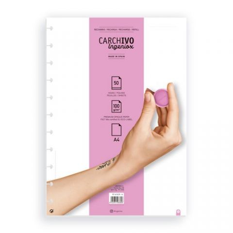 RECAMBIO CARCHIVO INGENIOX A4 50h 100gr EXTRAIBLES