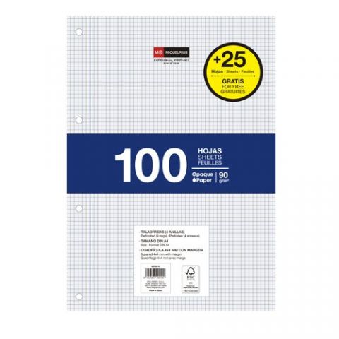 RECAMBIO MIQUELRIUS NOTEBOOK 1 A4 125h (100+25) 90