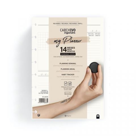 RECAMBIO CARCHIVO MY PLANNER INGENIOX  A5 100gr 8