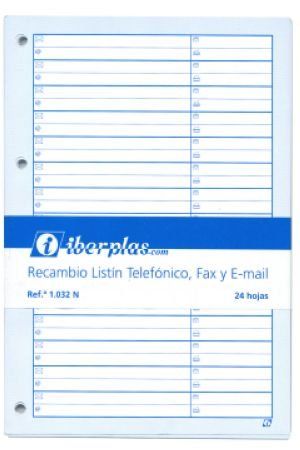 RECAMBIO para LISTIN TELEFONICO IBERPLAS BLOC 20h