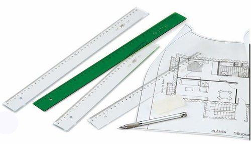 REGLAS GRADUADA S/BISEL TRANSP 40 CMS