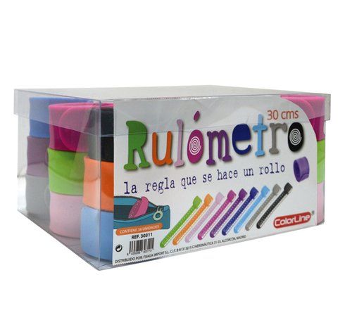 REGLA COLORLINE SILICONA 30cm ENROLLABLE COLORES S