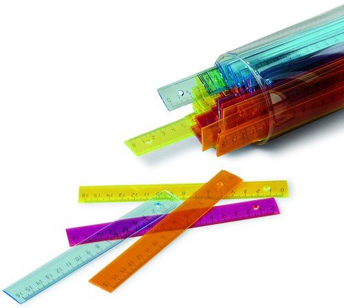 REGLAS FAIBO PLASTICO FLUOR TRANSPARENTES 16cm BOT