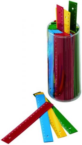 REGLAS FAIBO PLASTICO OPACAS 16cm BOTE DE 100
