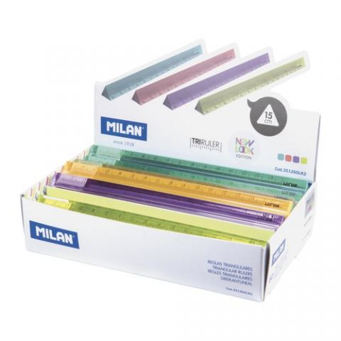 REGLA TRIANGULAR MILAN 15 cm NEW LOOK EXPOSITOR de