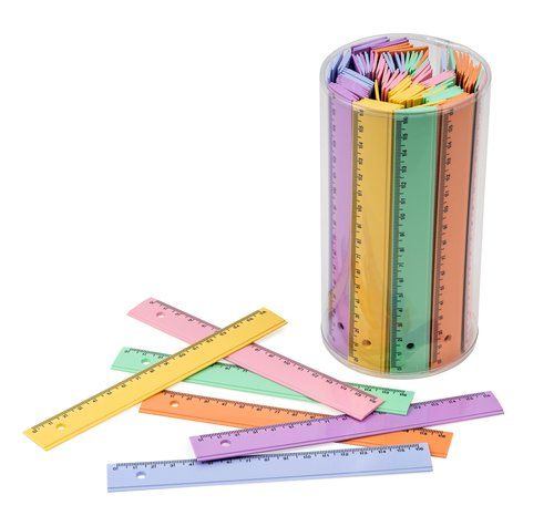 REGLAS FAIBO PLASTICO PASTEL 16cm BOTE DE 100