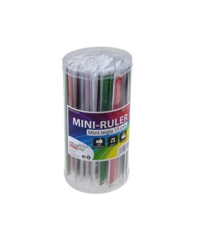 REGLA COLORLINE MINI RULER 15 CM SURTIDO BOTE DE 4