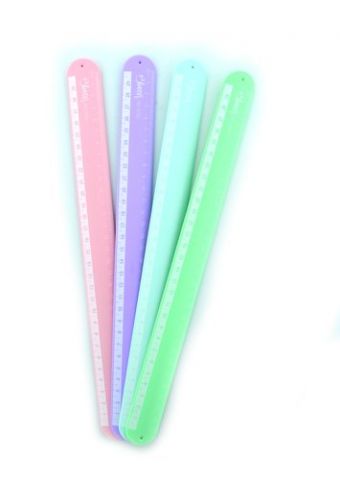 REGLA BLUSH SILICONA 30cm ENROLLABLE COLORES SURTI