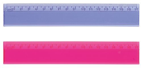 REGLA CRISTAL SAFTA 17 CENTIMETROS SURTIDA