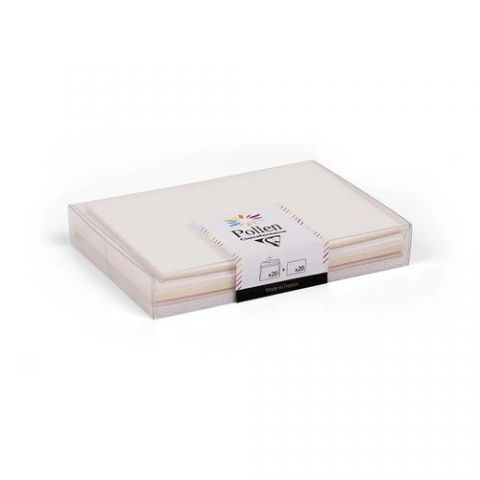 SET CARTAS CLAIREFONTAINE POLLEN 20 SOBRES 114x162