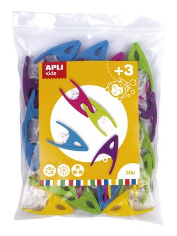 JUEGO EDUCATIVO APLI KIDS PINZAS DE PLASTICO BOLSA