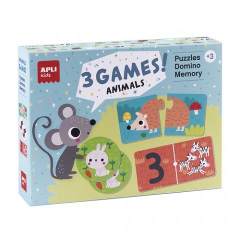 JUEGO EDUCATIVO APLI KIDS PUZLE, DOMINO Y MEMORY (