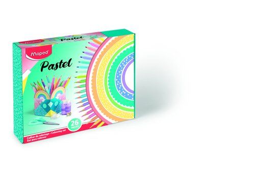 MAPED MULTI PRODUCT SET PASTEL KIDS 26 PZAS