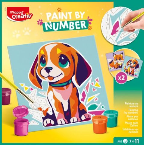 MAPED CREATIVE PINTA POR NUMERO PERRO/ZORRO