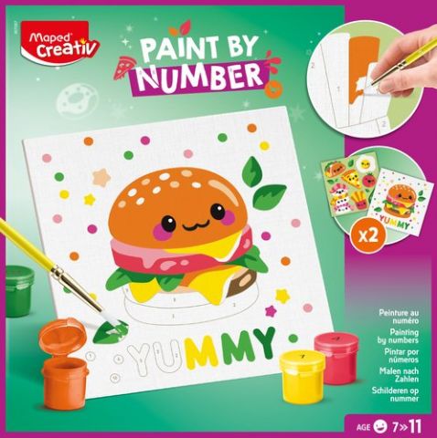 MAPED CREATIVE PINTA POR NUMERO KAWAI FOOD YUMMY