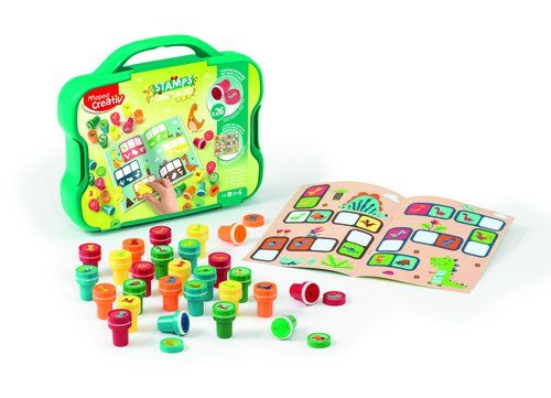 MAPED CREATIVE MALETIN DE 26 SELLOS (DINOSAURIOS)