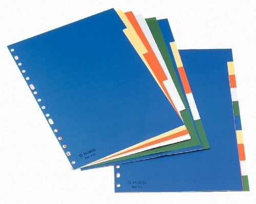 SEPARADORES ESSELTE PP A4  5 pestañas 11 taladros