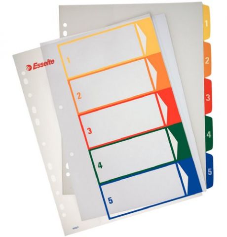 INDICE ESSELTE PP NUMERICO IMPRIMIBLE A4+ pestañas