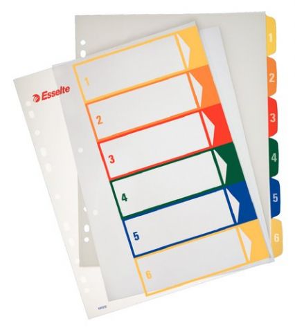 INDICE ESSELTE PP NUMERICO IMPRIMIBLE A4+ pestañas