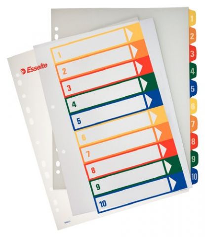 INDICE ESSELTE PP NUMERICO IMPRIMIBLE A4+ pestañas