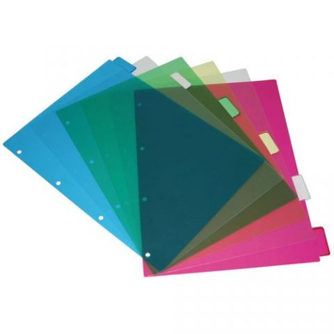 SEPARADORES GRAFOPLAS PVC TRANSP. A4 6 pestañas 4