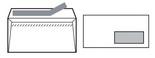 SOBRE SAM 110x220 BLANCO 90g OPEN V.DCHA.(SILICONA