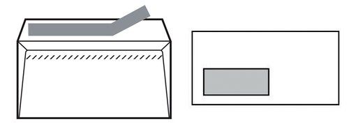 SOBRE SAM 110x220 BLANCO 90g OPEN V.IZDA.(SILICONA