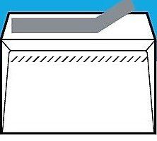 SOBRE SAM OPEN LUX 110x220 BLANCO 100g  (SILICONA)