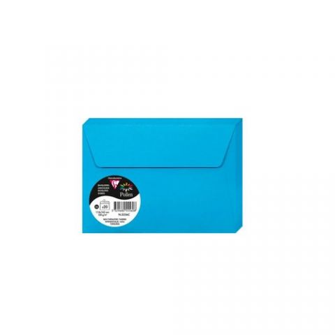 SOBRE CLAIREFONTAINE POLLEN 114x162 120g AZUL TURQ