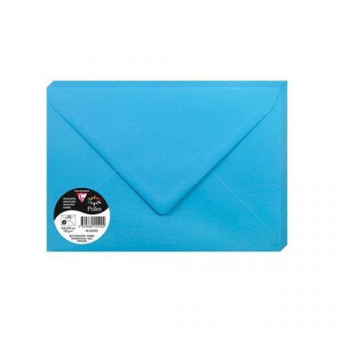 SOBRE CLAIREFONTAINE POLLEN 162x229 120g AZUL TURQ