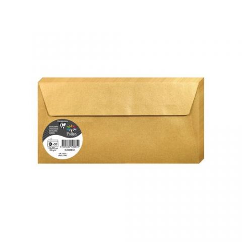 SOBRE CLAIREFONTAINE POLLEN 110x220 120g ORO PAQUE