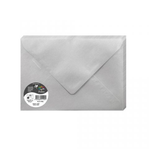 SOBRE CLAIREFONTAINE POLLEN 162x229 120g PLATEADO