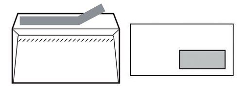 SOBRE SAM 115x225 BLANCO 90g OPEN V.DCHA.(SILICONA
