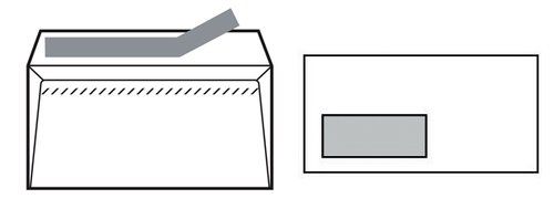 SOBRE SAM 115x225 BLANCO 90g OPEN V.IZDA.(SILICONA