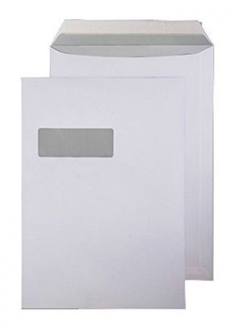 SOBRE-BOLSA SAM 229x324 BLANCO 100g V.IZDA. (SILIC