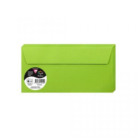 SOBRE CLAIREFONTAINE POLLEN 110x220 120g VERDE MEN