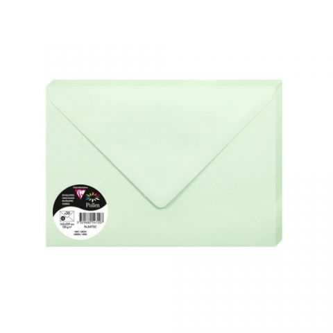 SOBRE CLAIREFONTAINE POLLEN 162x229 120g VERDE PAQ