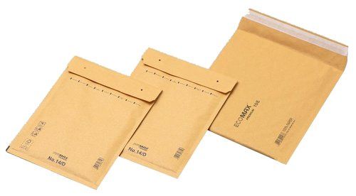 SOBRE-BOLSA ECOMAX 100% PAPER Nº14 MARRON 180x265