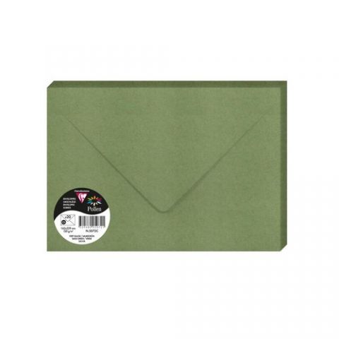 SOBRE CLAIREFONTAINE POLLEN 162x229 120g VERDE SAL