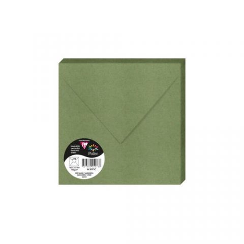 SOBRE CLAIREFONTAINE POLLEN 165x165 120g VERDE SAL