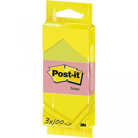 TACO NOTAS POST-IT 653 38X51 NEON PACK de 3